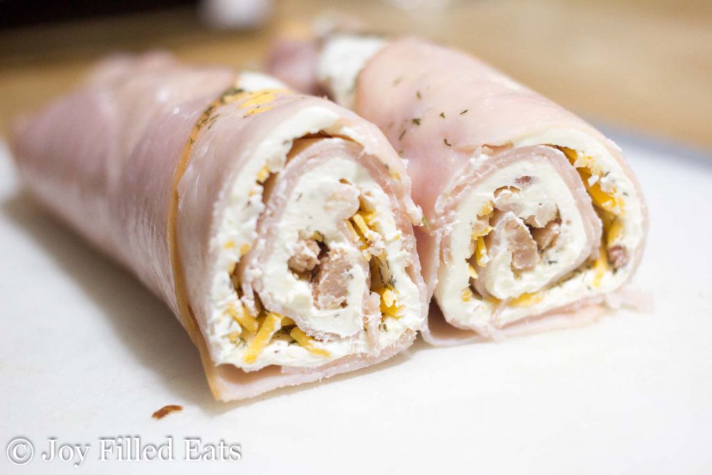 Low carb diet recipes: Turkey bacon ranch pinwheels