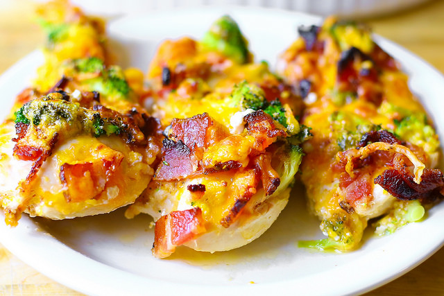 Low carb diet recipes: Broccoli bacon cheddar chicken