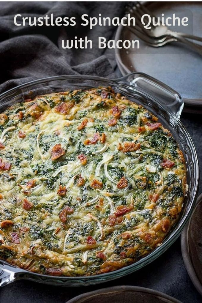 Low carb diet recipes: Crust-less Spinach Quiche