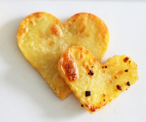 Valentine's Day Recipes: heart shaped roasted potatoes