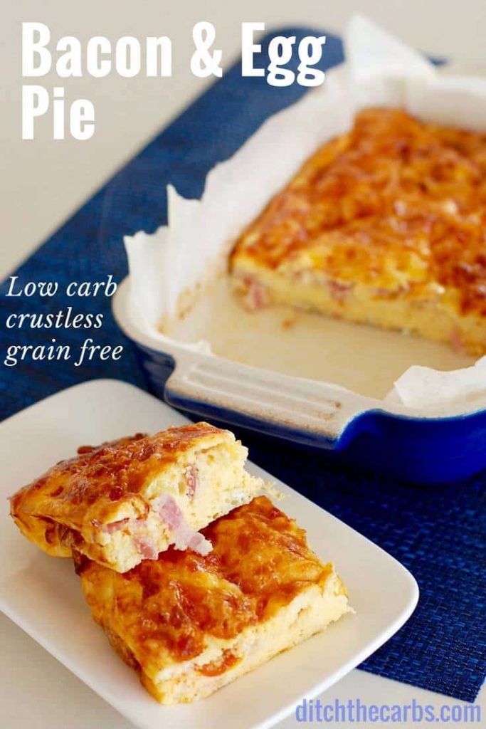 Grain free Recipes: Crustless Bacon and egg pie: