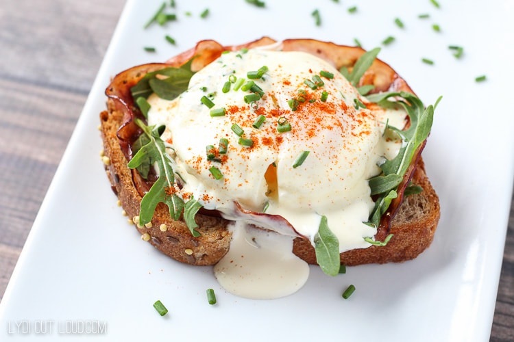 Put an egg on it: Eggs Benedict Open-Faced Sandwich