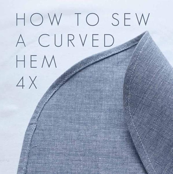sewing hacks: curved hem