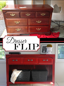 Furniture makeover ideas: Dresser To TV Stand