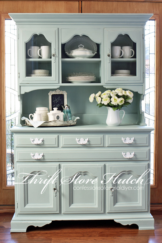 Furniture makeover ideas:Thrift Store hutch