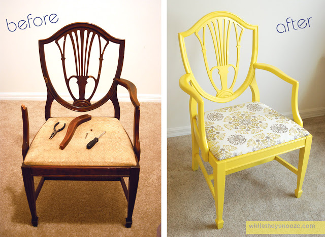 furniture makeover ideas: side chair makeover