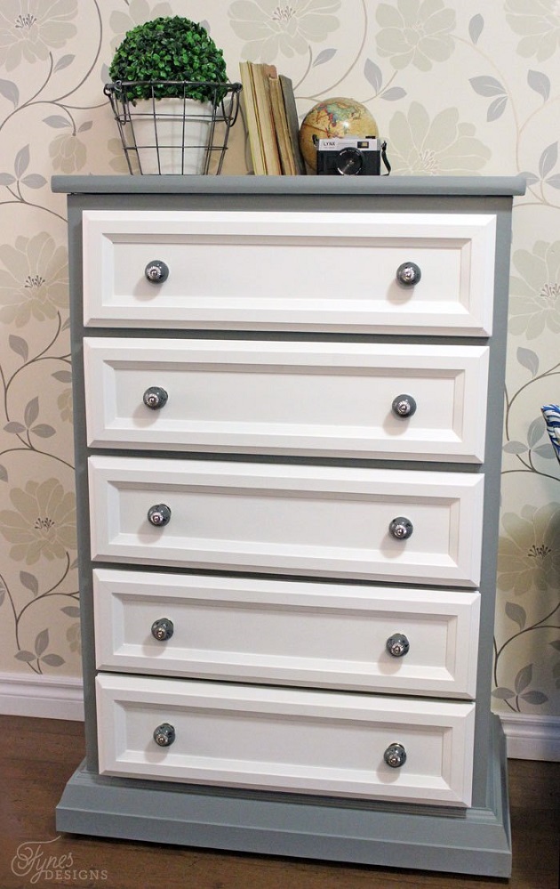 Furniture makeover ideas: tall dresser makeover