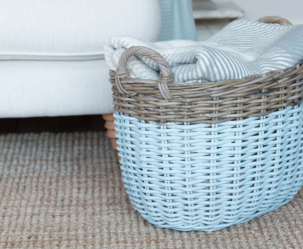 bedroom organization hacks: wicker basket storage