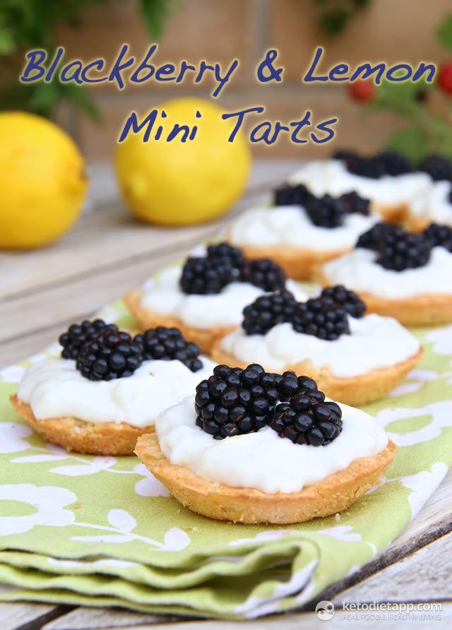 keto lemon dessert: blackberry lemon mini tarts