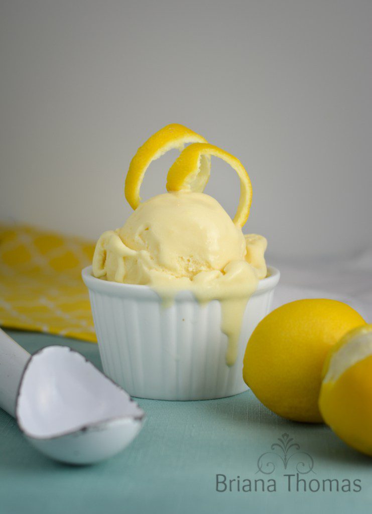 keto lemon dessert: lemon ice cream