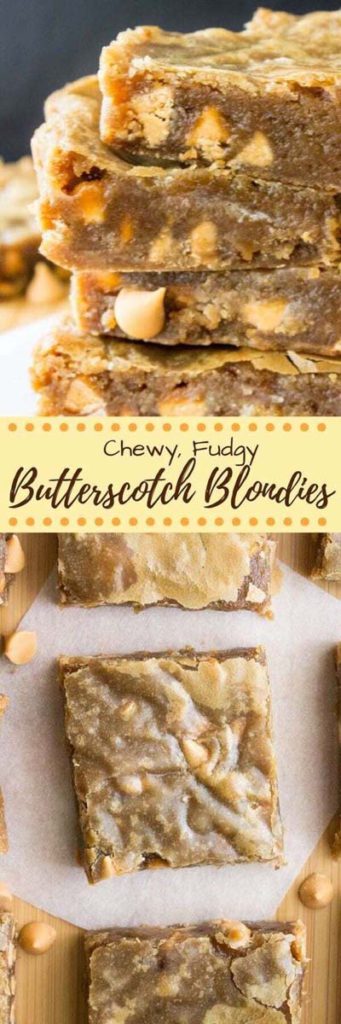 Brownie Recipes: Chewy, Fudgy Butterscotch Blondies