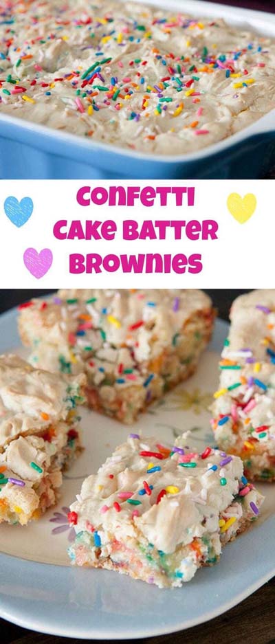 Brownie Recipes: Confetti Sprinkle Cake Batter Brownies