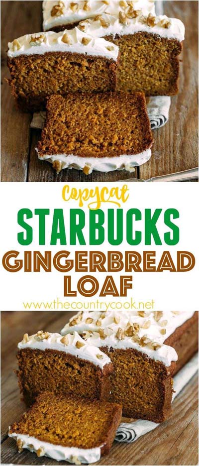 Gingerbread Recipes: Copycat Starbucks Gingerbread Loaf