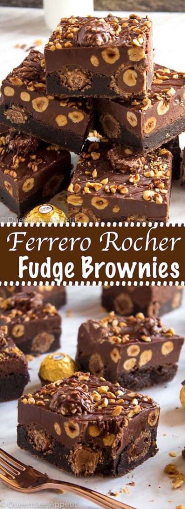 Brownie Recipes: Ferrero Rocher Fudge Brownies