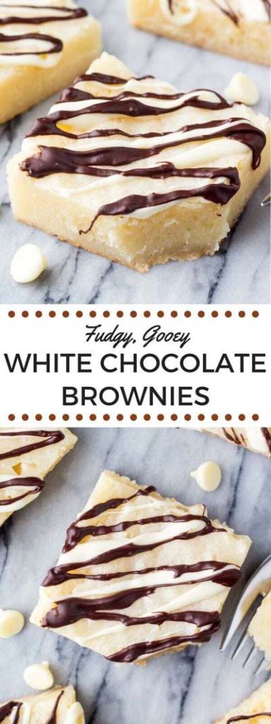 Brownie Recipes: Fudgy, Gooey White Chocolate Brownies