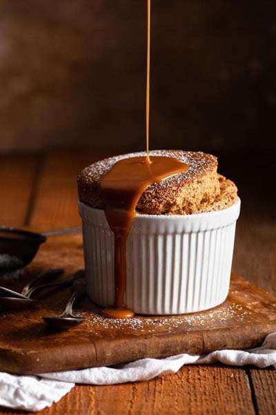 Gingerbread Recipes: Gingerbread Souffle with Butterscotch Drizzle
