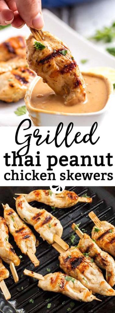 BBQ Recipes: Grilled Thai Peanut Chicken Skewers