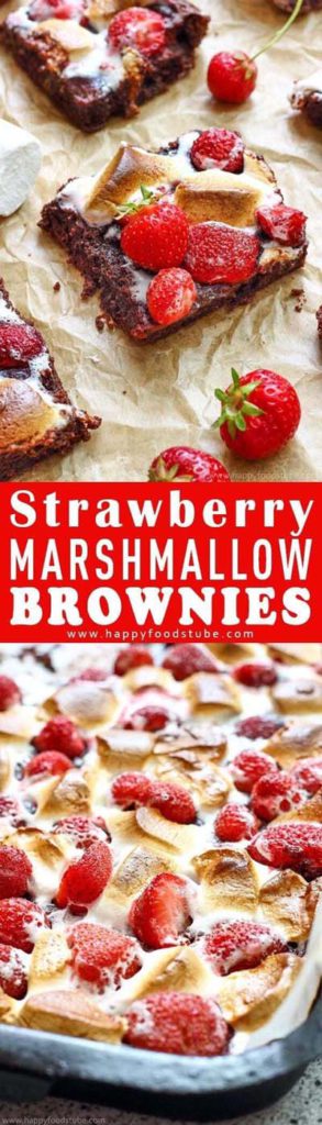 Brownie Recipes: Strawberry Marshmallow Brownies