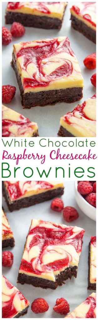 Brownie Recipes: White Chocolate Raspberry Cheesecake Brownies