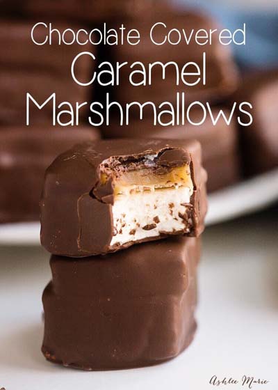 Caramel Recipes: Chocolate Covered Caramel Marshmallows