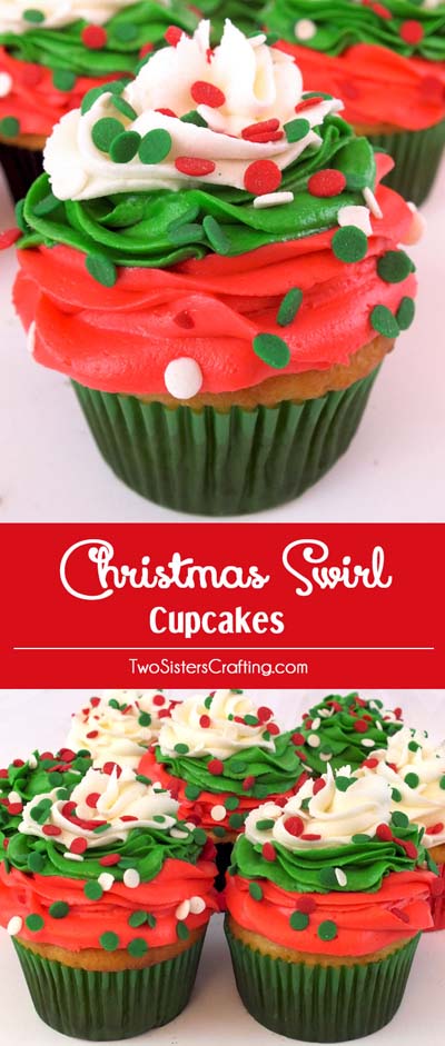 Christmas Cupcakes: Christmas Swirl Cupcakes