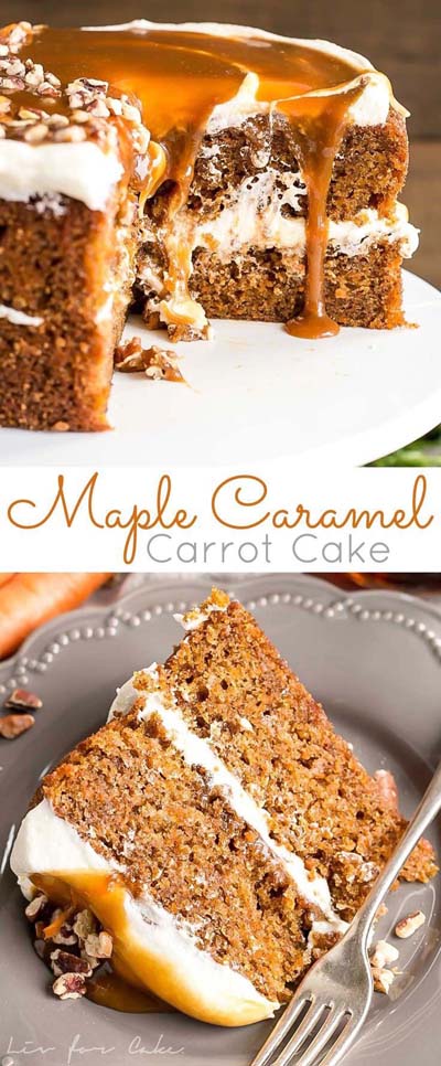 Caramel Recipes: Maple Caramel Carrot Cake