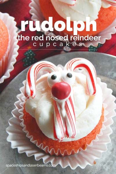 Christmas Cupcakes: Rudolph The Red Nosed Reindeer Cupcakes