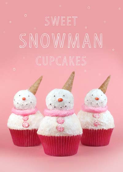 Christmas Cupcakes: Snowman Cupcakes