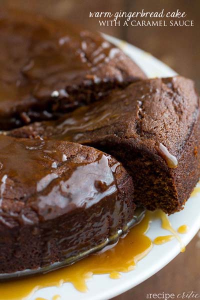 Gingerbread Recipes: Gingerbread Cake With Caramel Sauce