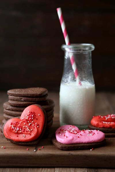 Valentines Day Desserts: Chocolate Sugar Cookies