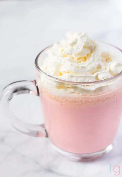 Valentines Day Desserts: Pink Velvet Hot Chocolate