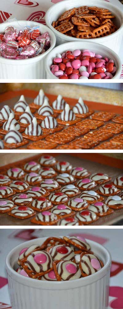 Valentines Day Desserts: Valentine’s Pretzel Buttons