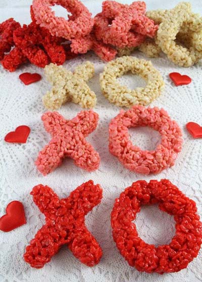 Valentines Day Desserts: XOXO Rice Krispie Treats