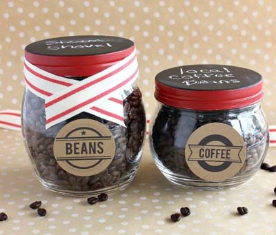Valentines Day Gift Ideas: Coffee Beans In A Jar Gift