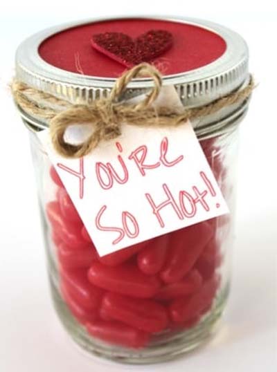 Valentines Day Gift Ideas: Red Hots Valentine’s Candy Gift In A Jar