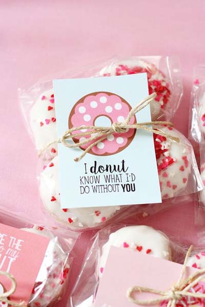 Valentines Day Gift Ideas: Valentine Donut Printables